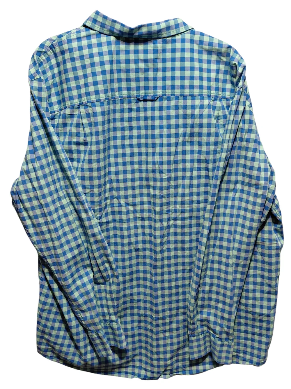 Club Room Green/Teal Blue Gingham Button-Down Casual Shirt 2X